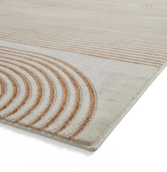 Think Rugs apollo e2683 bronze grey Grey, Beige, Orange Living Room  Rug.