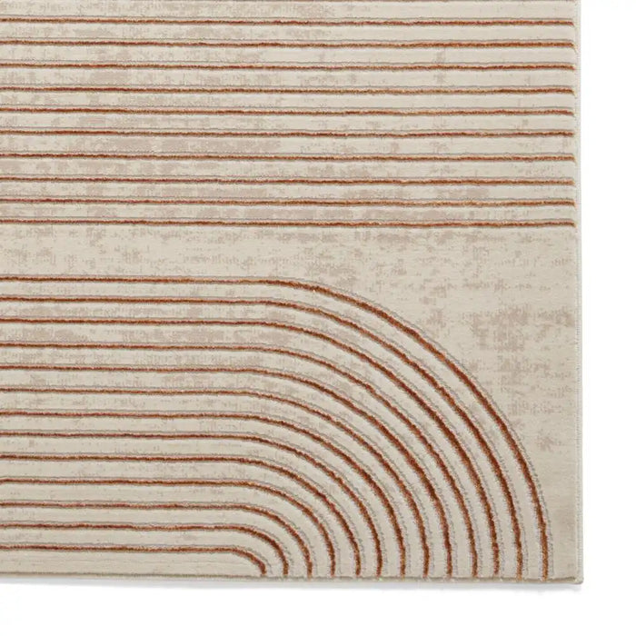Think Rugs apollo e2683 bronze grey Grey, Beige, Orange Living Room  Rug.