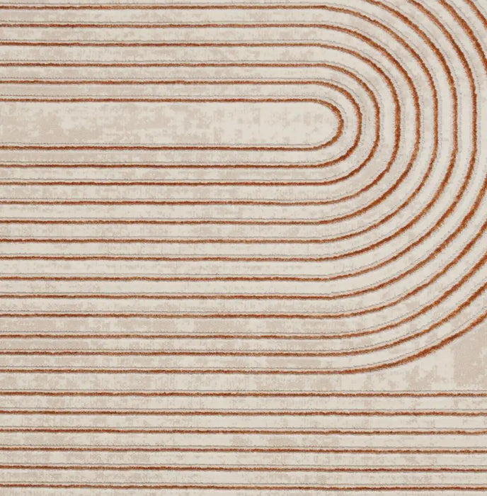 Think Rugs apollo e2683 bronze grey Grey, Beige, Orange Living Room  Rug.