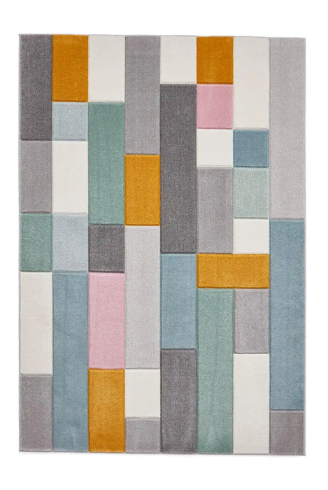 Think Rugs matrix think e7918 multi Multicoloured Living Room  Rug.