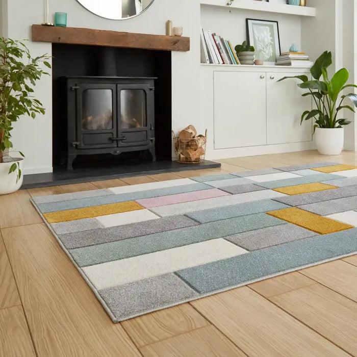 Think Rugs matrix think e7918 multi Multicoloured Living Room  Rug.