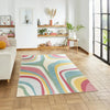 Think Rugs spectrum indoor outdoor e9333 multi Multicoloured Living Room Geometric Rug.