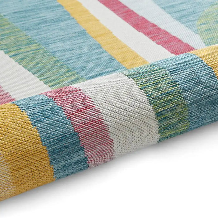 Think Rugs spectrum indoor outdoor e9333 multi Multicoloured Living Room Geometric Rug.
