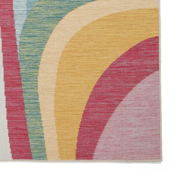 Think Rugs spectrum indoor outdoor e9333 multi Multicoloured Living Room Geometric Rug.