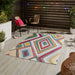 Think Rugs spectrum indoor outdoor e9335 multi Multicoloured Living Room Geometric Rug.
