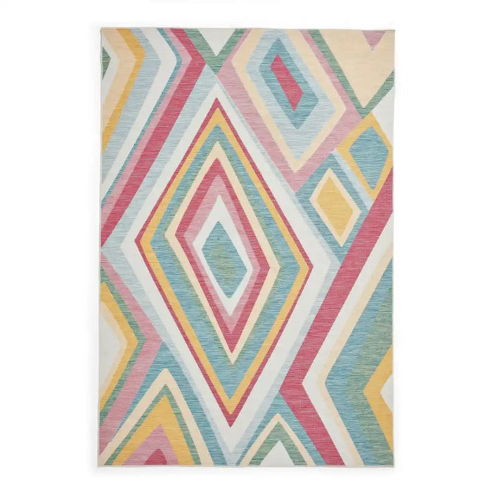 Think Rugs spectrum indoor outdoor e9335 multi Multicoloured Living Room Geometric Rug.