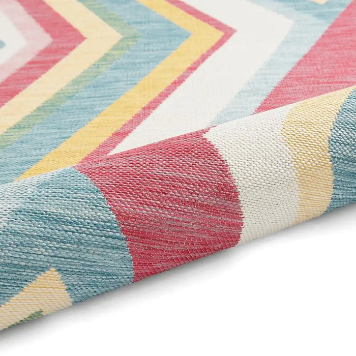 Think Rugs spectrum indoor outdoor e9335 multi Multicoloured Living Room Geometric Rug.