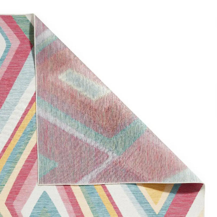 Think Rugs spectrum indoor outdoor e9335 multi Multicoloured Living Room Geometric Rug.