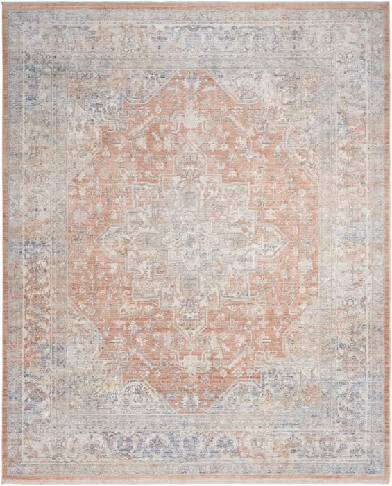 Nourison elegant elh 01 blue Blue, Multicoloured Living Room  Rug.