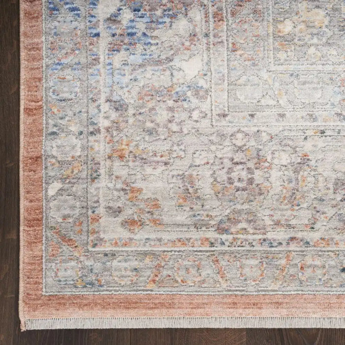 Nourison elegant elh 01 blue Blue, Multicoloured Living Room  Rug.