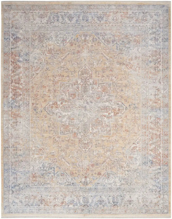 Nourison elegant elh 01 grey gold Grey, Multicoloured Living Room  Rug.