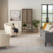 Nourison elegant elh 01 grey gold Grey, Multicoloured Living Room  Rug.