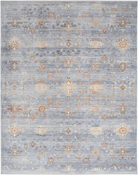 Nourison elegant elh 02 blue ivory Blue, Ivory Living Room  Rug.