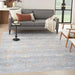Nourison elegant elh 02 blue ivory Blue, Ivory Living Room  Rug.