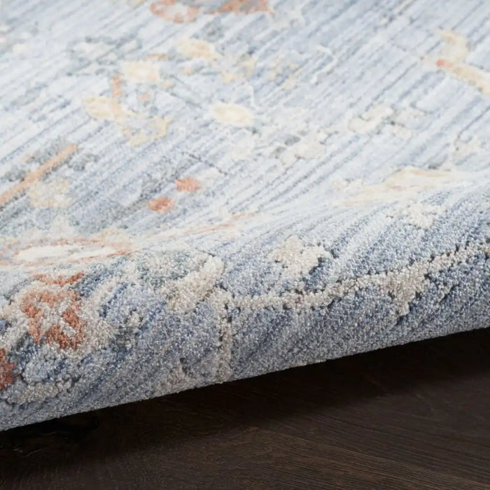 Nourison elegant elh 02 blue ivory Blue, Ivory Living Room  Rug.