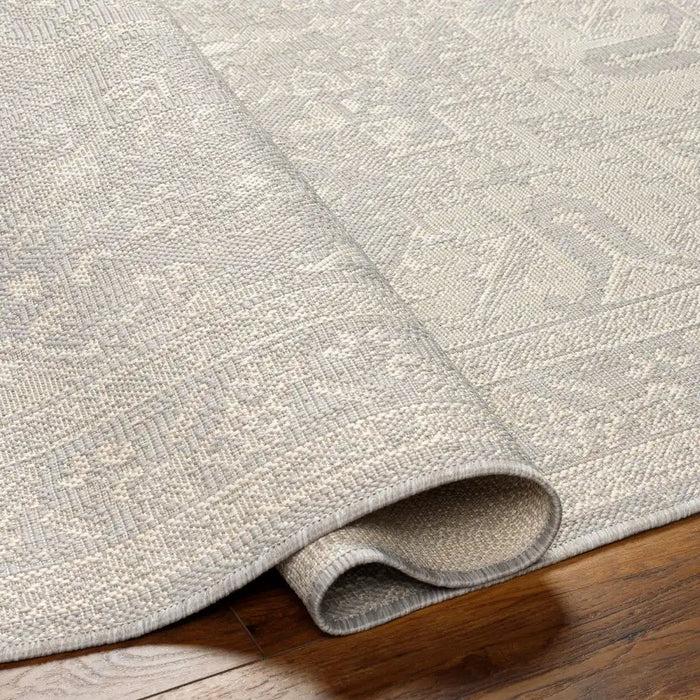 Surya rvl elly 2310 grey Grey Living Room Flat Weave Rug.