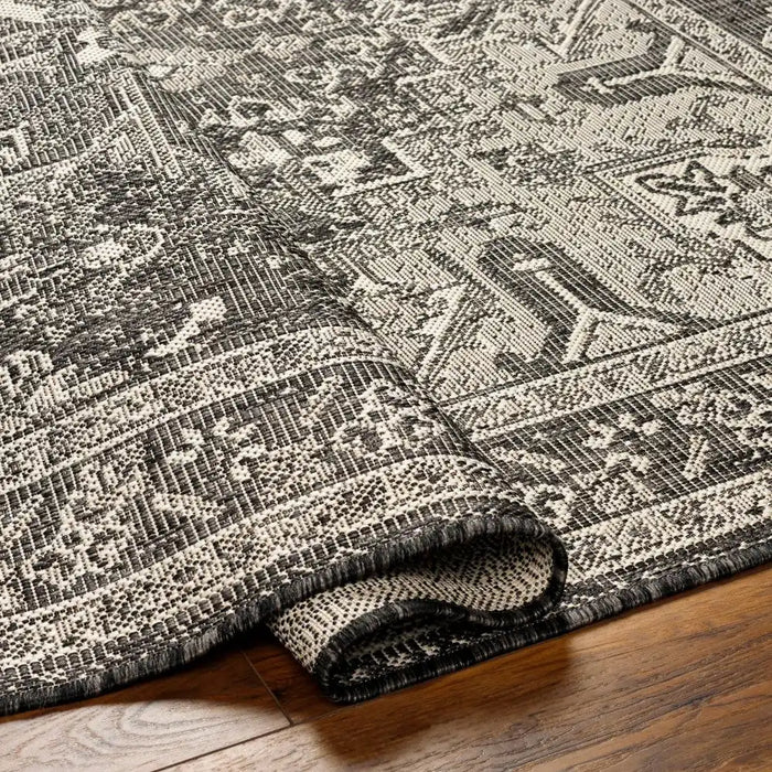 Surya rvl elly 2311 grey Grey Living Room Flat Weave Rug.