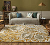 Morris & Co morris and co elmcote gold 127806 Green Living Room Wool Rug.