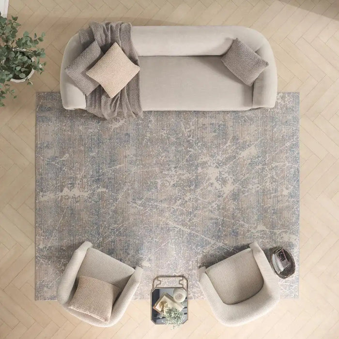 Nourison exhale exl02 beige blue Blue, Beige Living Room  Rug.