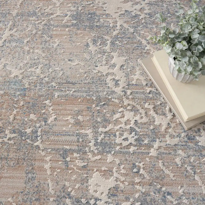 Nourison exhale exl02 beige blue Blue, Beige Living Room  Rug.