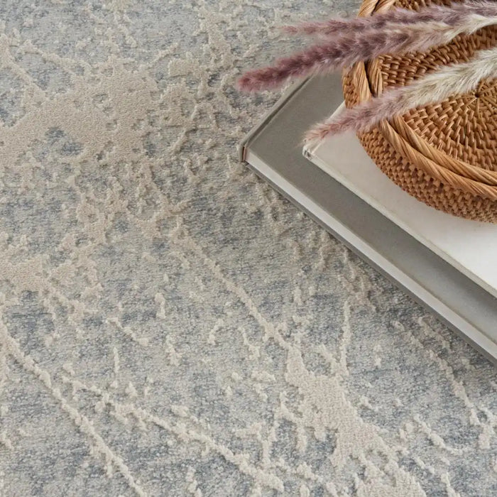 Nourison exhale exl02 ivory grey Ivory Living Room  Rug.
