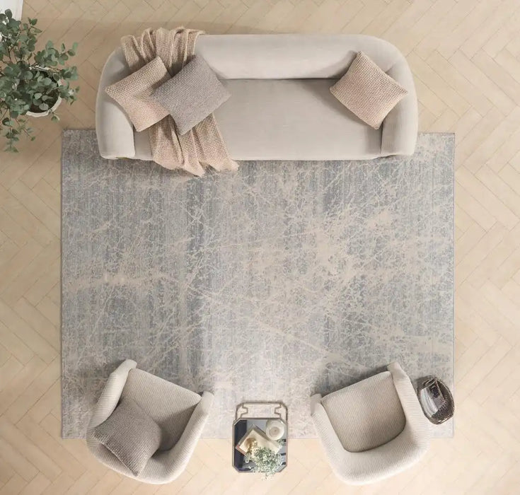 Nourison exhale exl02 ivory grey Ivory Living Room  Rug.