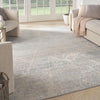 Nourison exhale exl02 ivory grey Ivory Living Room  Rug.