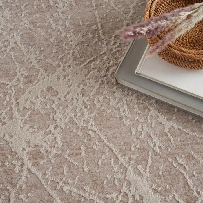 Nourison exhale exl02 moca ivory Beige Living Room  Rug.