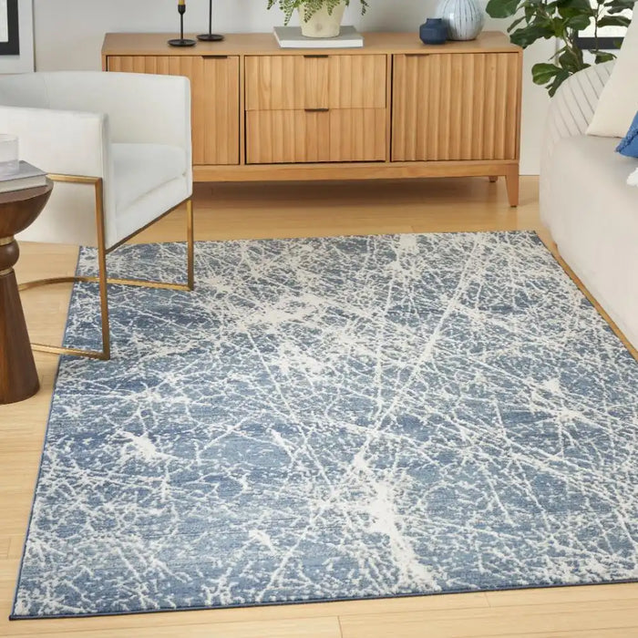 Nourison exhale exl02 navy ivory Navy Living Room  Rug.