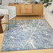 Nourison exhale exl02 navy ivory Navy Living Room  Rug.