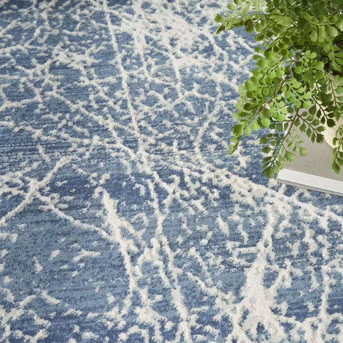 Nourison exhale exl02 navy ivory Navy Living Room  Rug.