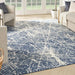 Nourison exhale exl02 navy ivory Navy Living Room  Rug.
