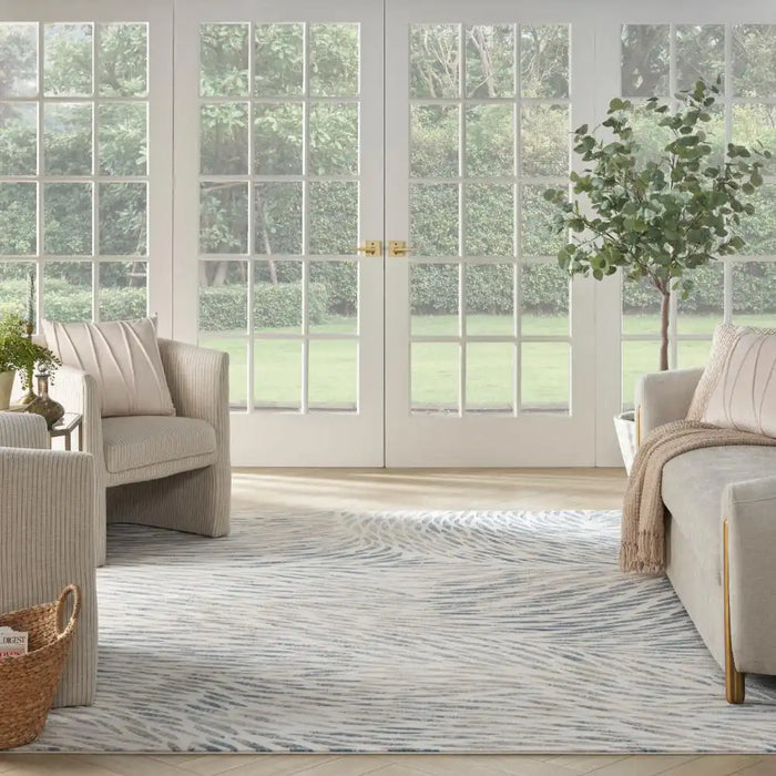 Nourison exhale exl03 multi Multicoloured Living Room  Rug.