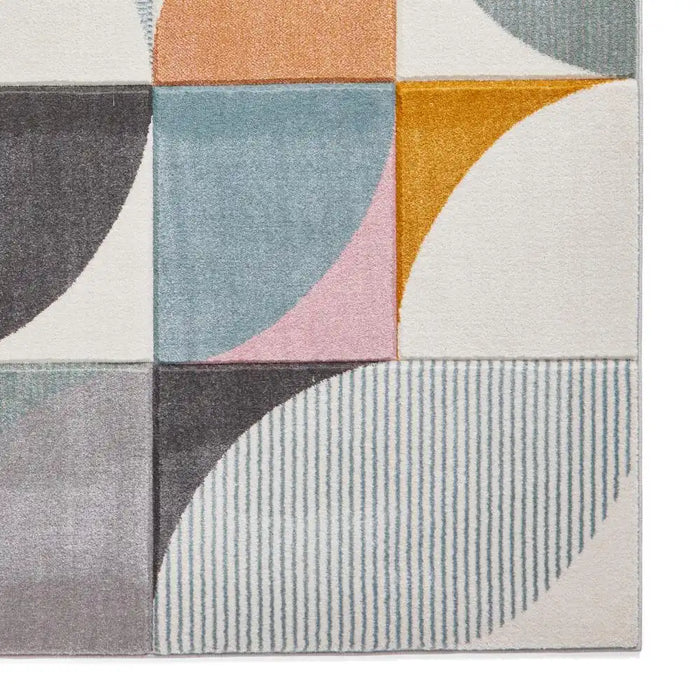 Think Rugs matrix think fe663 multi grey Multicoloured Living Room  Rug.