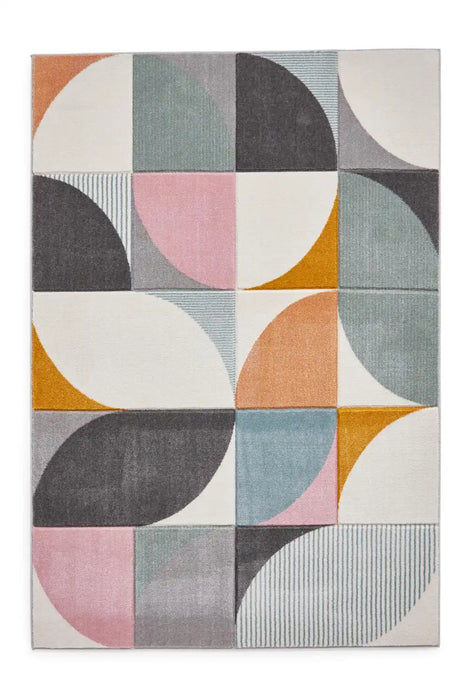 Think Rugs matrix think fe663 multi grey Multicoloured Living Room  Rug.