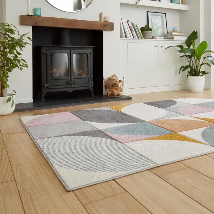 Think Rugs matrix think fe663 multi grey Multicoloured Living Room  Rug.