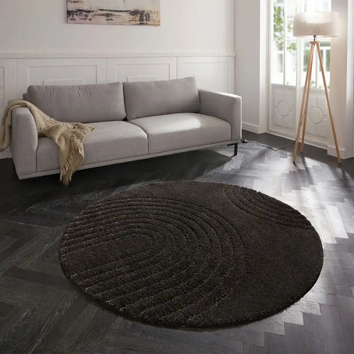 Mint Rugs norwalk fergus dark grey Grey Living Room Geometric Rug.