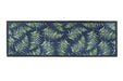 My Mats nylon indoor fern leaves Blue, Green, Multicoloured Kitchen  Washable Rug.