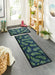My Mats nylon indoor fern leaves Blue, Green, Multicoloured Kitchen  Washable Rug.
