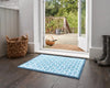 Turtle Mat turtle designs 5 flowerfields blue Blue Kitchen  Doormat Rug.