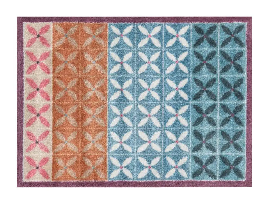Turtle Mat turtle designs 5 flowerfields painterly Multicoloured Kitchen  Doormat Rug.