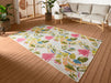 Hanse Home flair flowers and leaves Multicoloured, Cream Living Room Floral Rug.