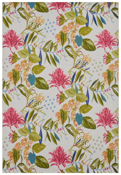 Hanse Home flair flowers and leaves Multicoloured, Cream Living Room Floral Rug.