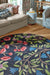 Sanderson sanderson foraging indigo 146618 Multicoloured Living Room Wool Rug.