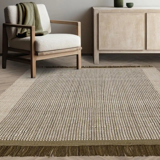 Asiatic avalon forest Brown Living Room Wool Rug.