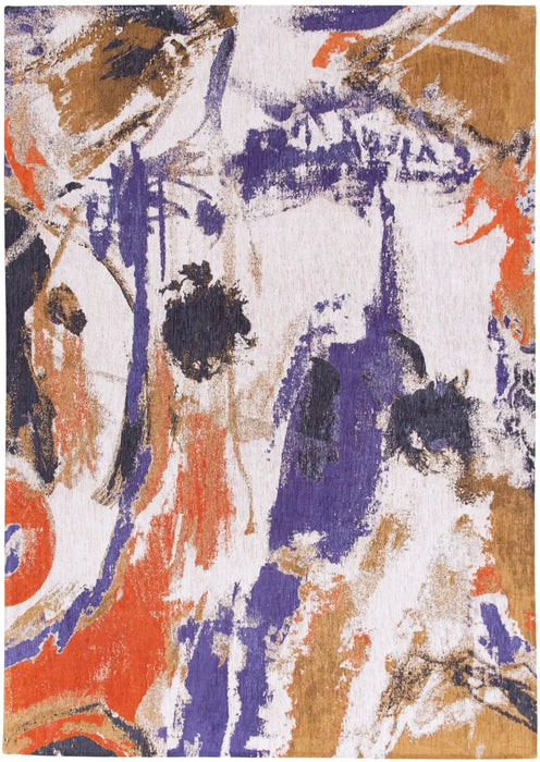 Louis de Poortere fresque fresque purple game Purple, Multicoloured Living Room  Rug.
