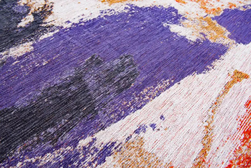Louis de Poortere fresque fresque purple game Purple, Multicoloured Living Room  Rug.