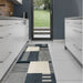 Likewise Matting toyko geo blocks blue Blue Living Room Geometric Rug.