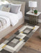 Likewise Matting toyko geo blocks ochre grey Grey, Yellow Living Room Geometric Rug.