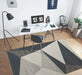 Likewise Matting toyko geo blue Blue Living Room Geometric Rug.